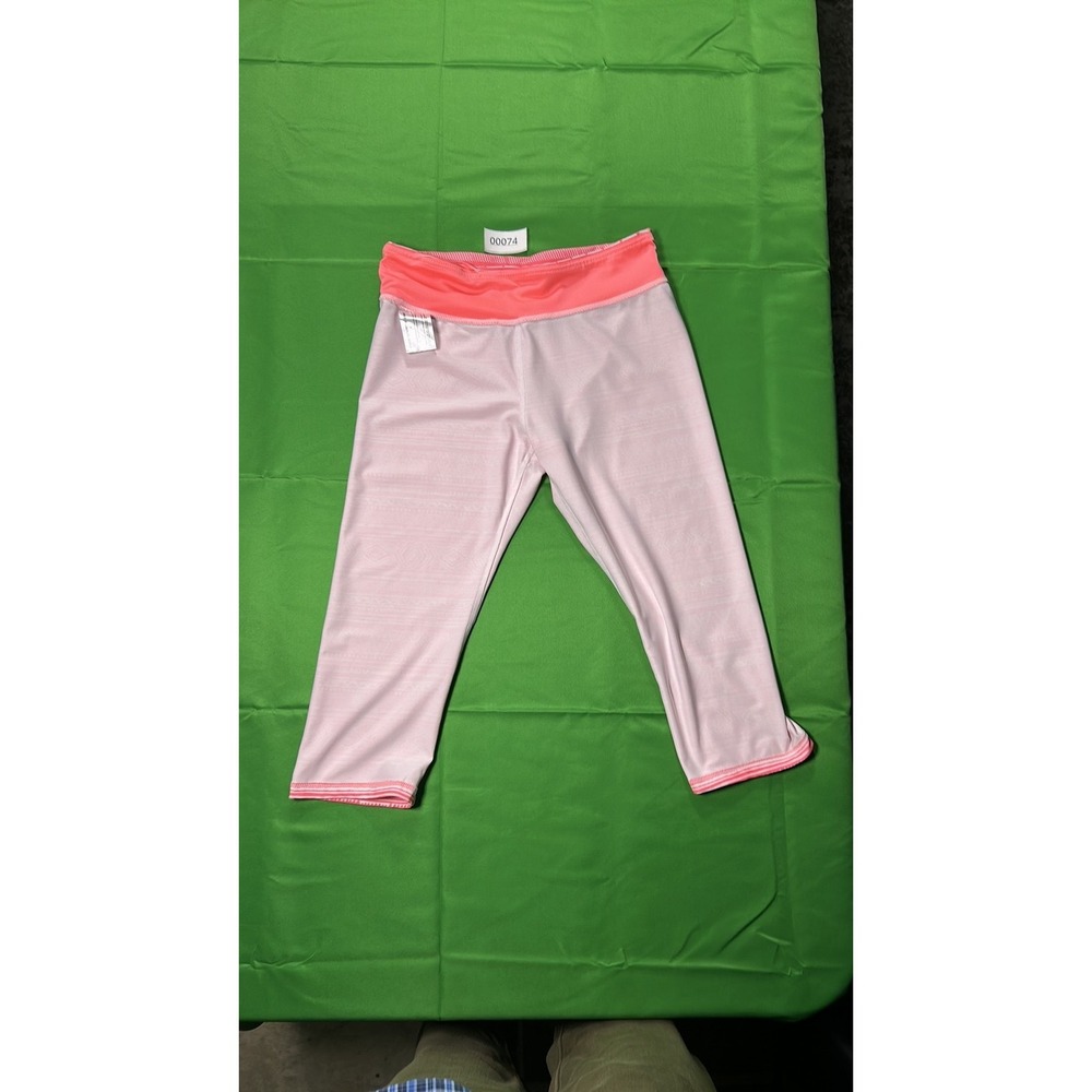 Energie Tribal Print Cropped Leggings Pink White Geometric Yoga Pants Womens M - Picture 7 of 8